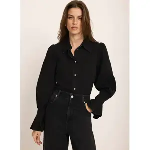 Mint Velvet Washed Black Denim Shirt